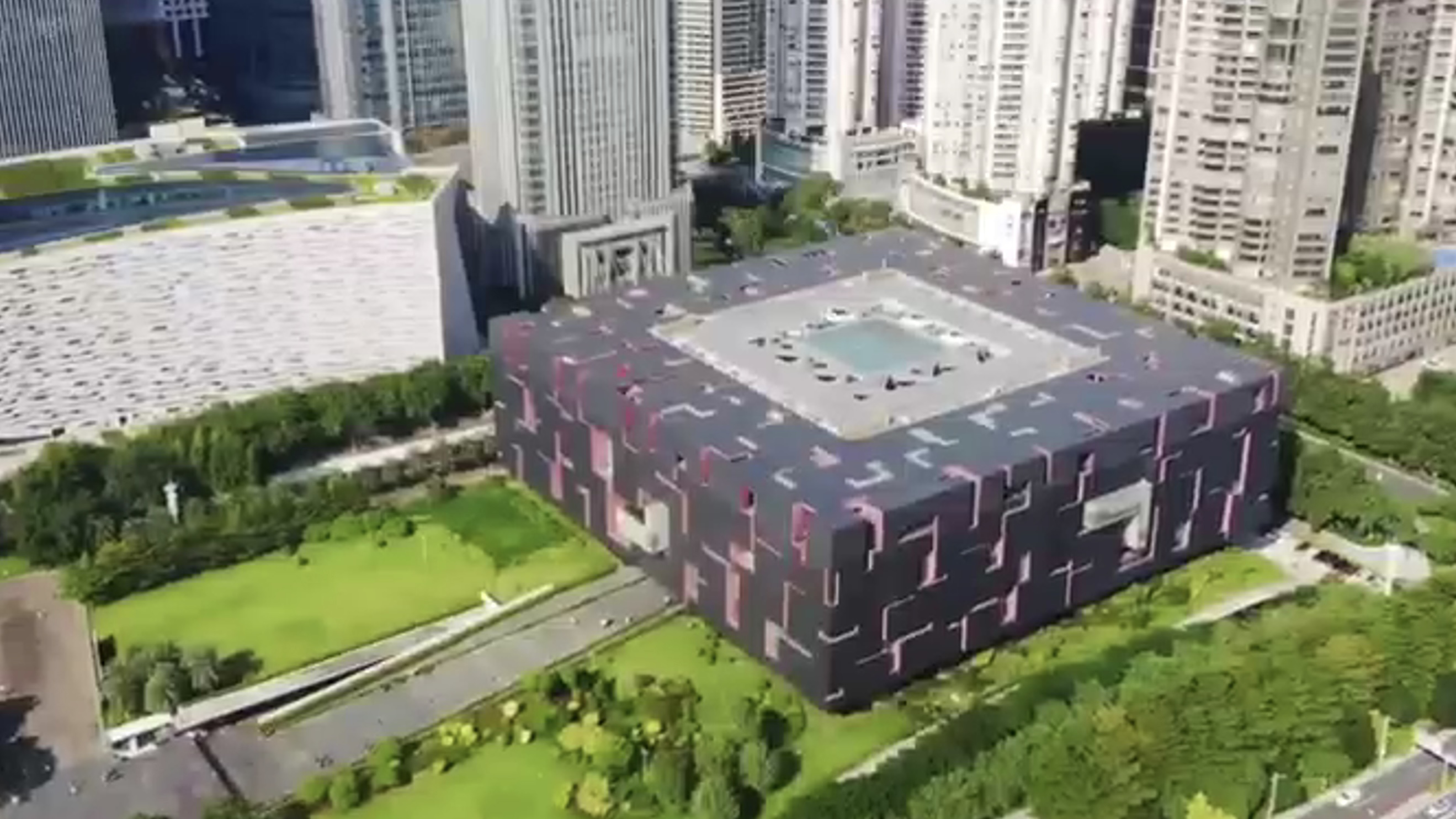 广东省博物馆鸟瞰图。