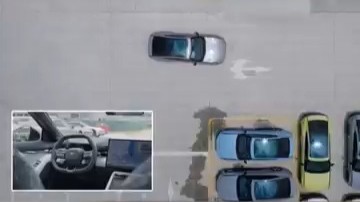 Car fleet self-drive out of factory in China's Guangdong