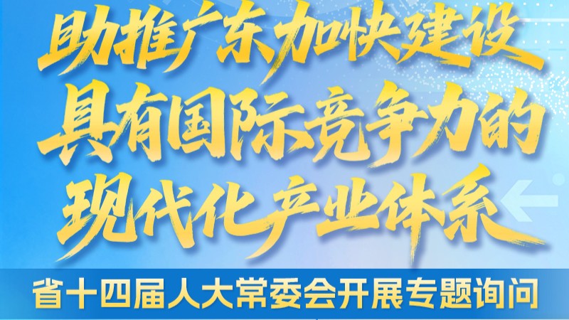 一图读懂｜助推广东加快建设具有国际竞争力的现代化产业体系 省十四届人大常委会开展专题询问