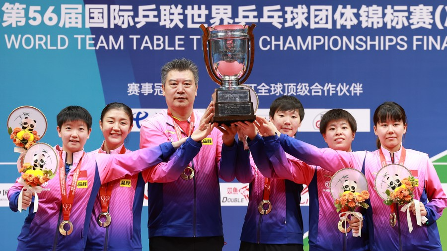 China claims 5th straight women's title at table tennis team worlds