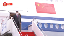 习大大步出舱门 托卡耶夫总统在舷梯旁热情迎接 习大大步出舱门 托卡耶夫总统在舷梯旁热情迎接
