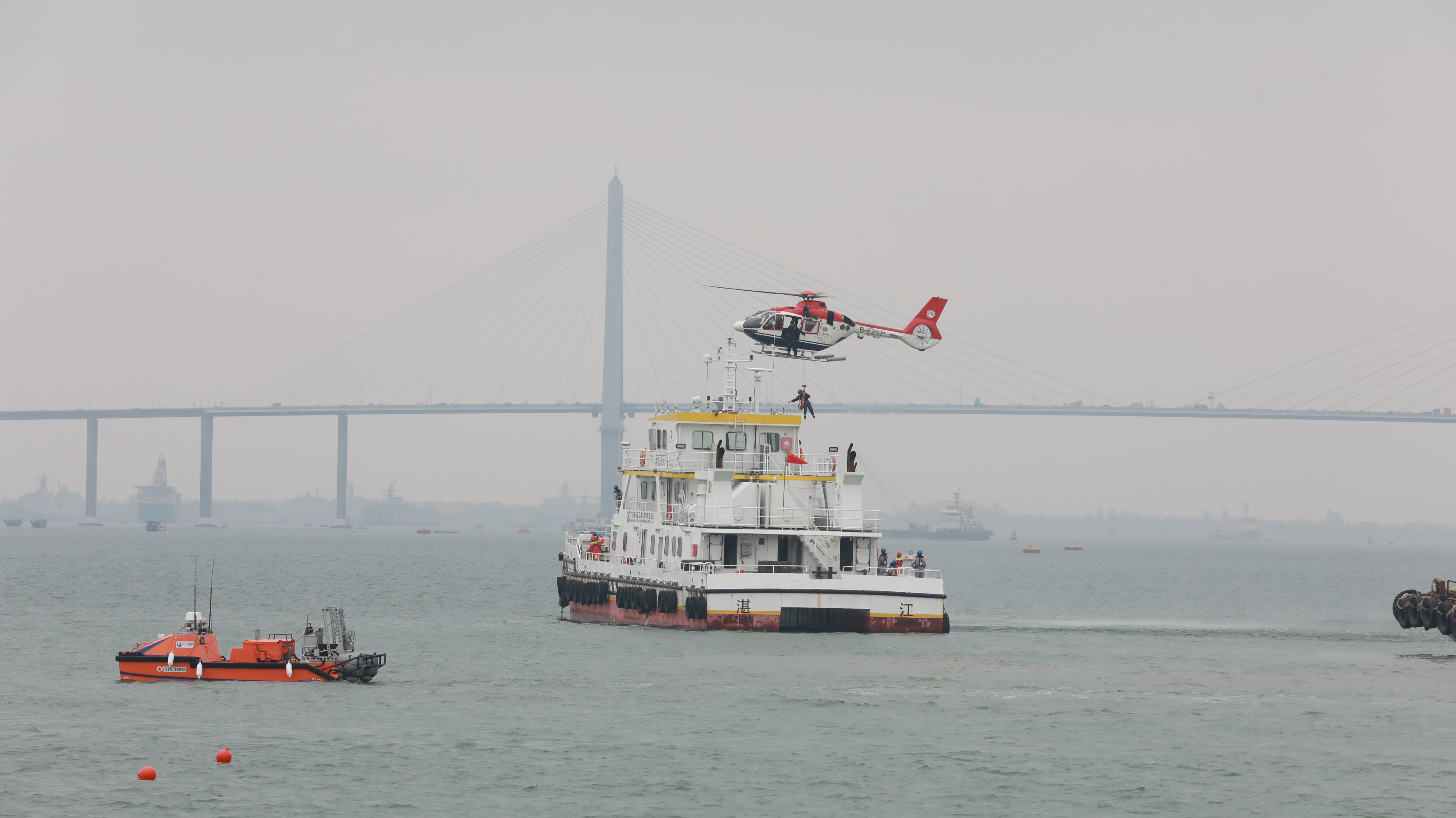 多种大型应急装备协同作业。来源：主办方提供