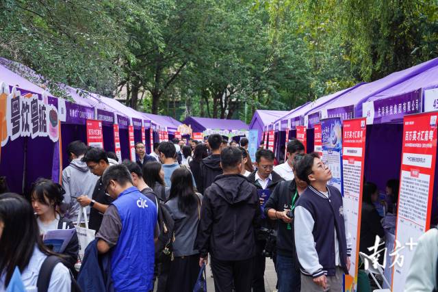 “N城联动秋招活动”清华大学招聘现场。