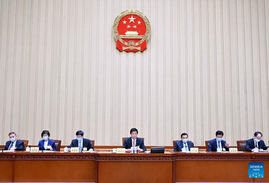 China's top legislature concludes standing committee session