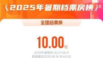 2025年暑期档总票房(含预售)突破10亿 2025年暑期档总票房(含预售)突破10亿