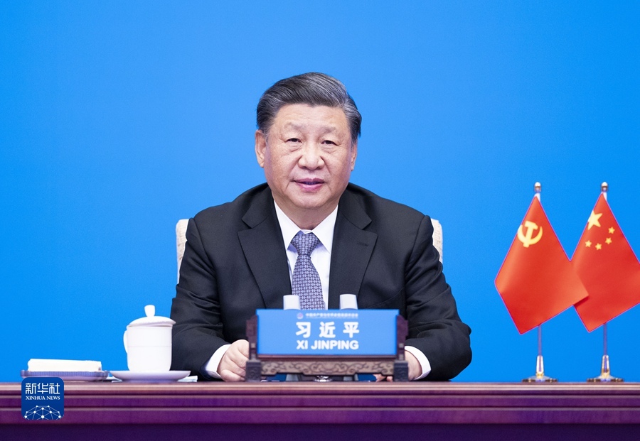 　　3月15日，中共中央总书记、国家主席习近平在北京出席中国共产党与世界政党高层对话会，并发表题为《携手同行现代化之路》的主旨讲话。新华社记者 黄敬文 摄