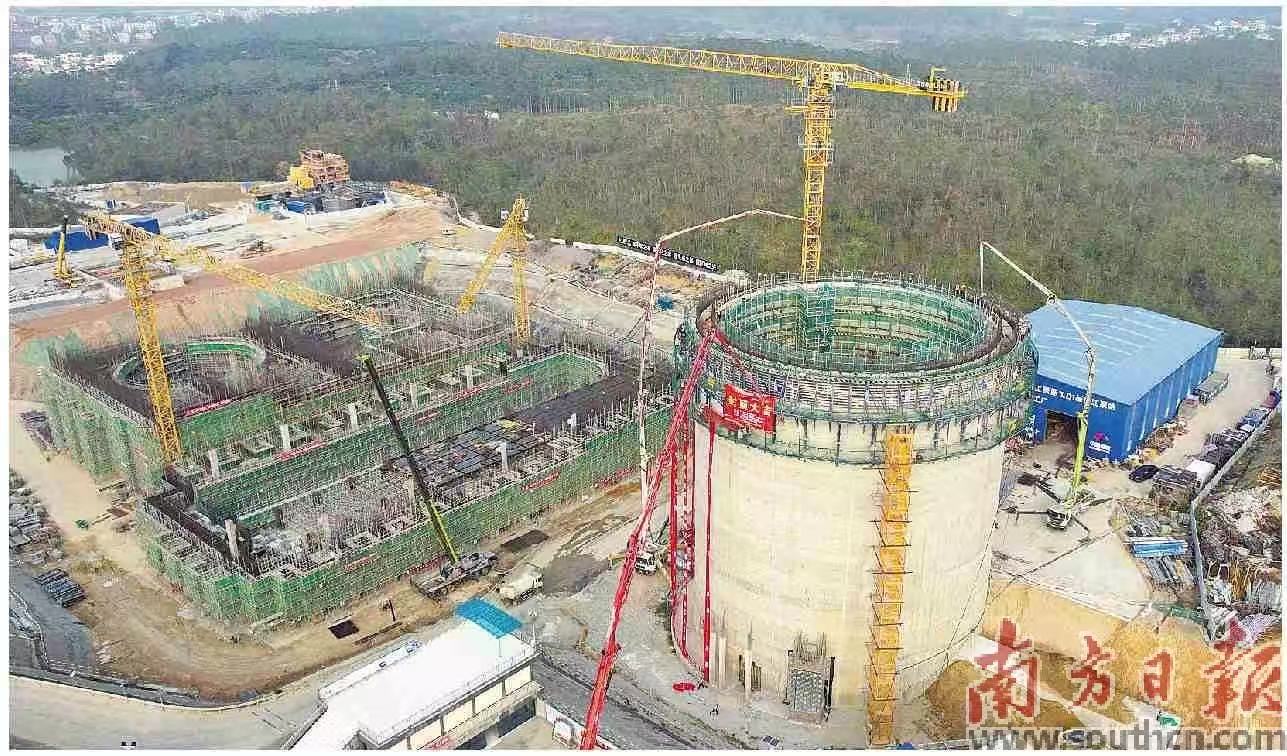 环北部湾广东水资源配置工程首座高位水池在廉江封顶。肖迪 摄