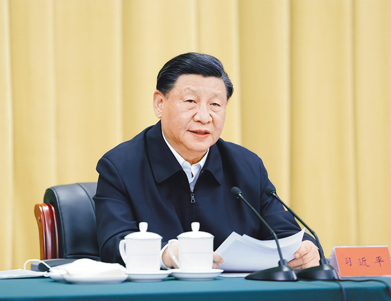 2023年6月2日，中共中央总书记、国家主席、中央军委主席习近平在北京出席文化传承发展座谈会并发表重要讲话。 新华社记者 鞠鹏摄