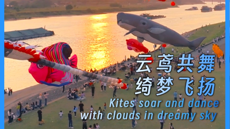 ​Kites soar and dance with clouds in dreamy sky?