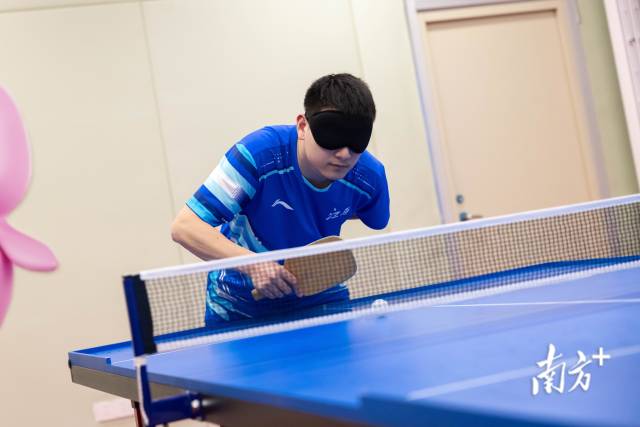 涂枫自2018年起参加盲人乒乓球比赛。 涂枫自2018年起参加盲人乒乓球比赛。