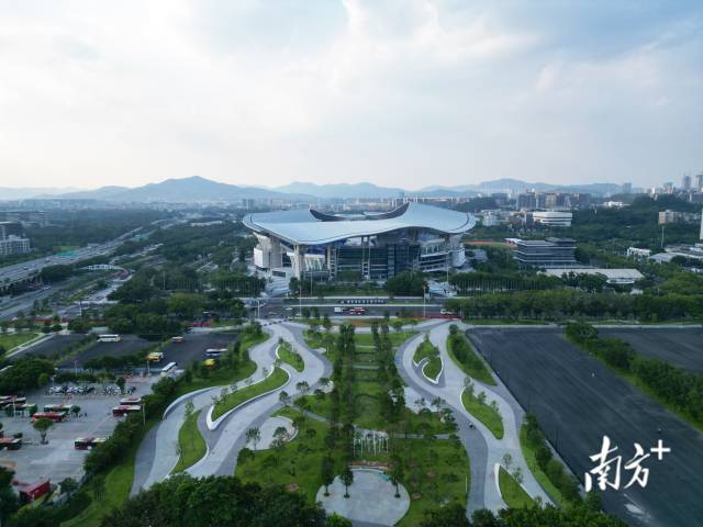 奥体广场鸟瞰图。