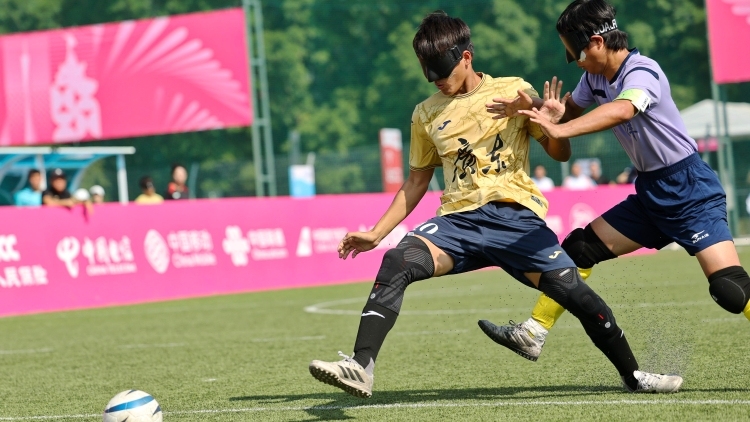 2025残特奥会盲足赛：广东一队3：2胜天津队，豪取两连胜