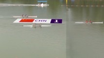 中国队夺得赛艇男子双人双桨金牌