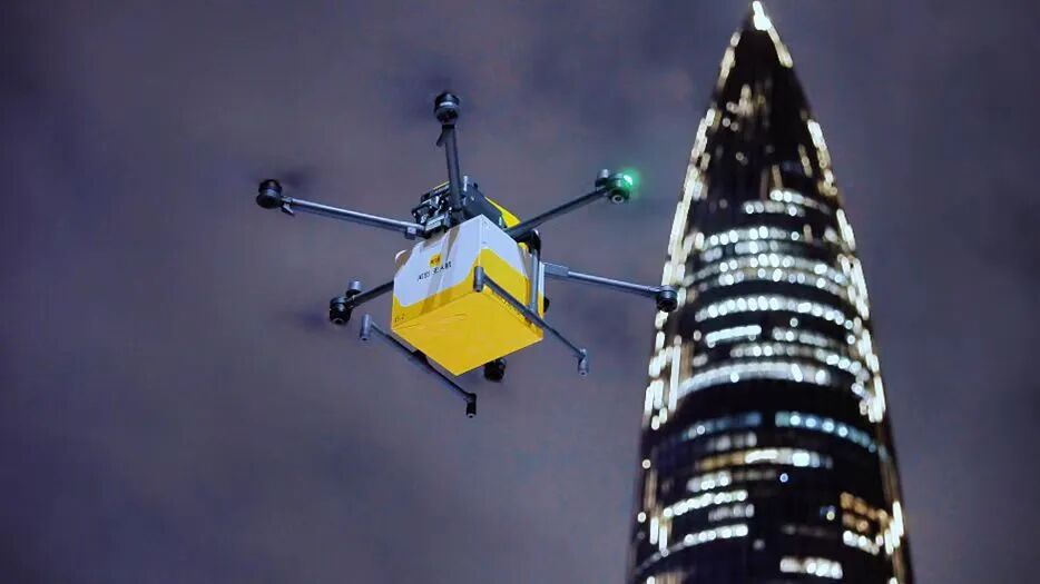 通往中国的第一个无人机送货服务是在深圳推出