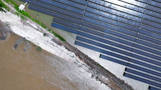 台风“韦帕”登陆江门台山 大湾区最大光伏发电项目挺过考验