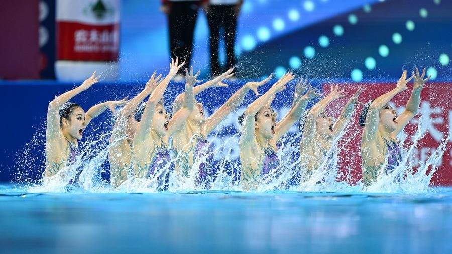 China clinches team free routine title at World Aquatics Championships