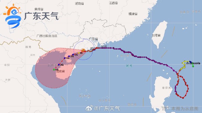 台风“苏拉”在阳江海陵岛再次登陆 减弱至强热带风暴