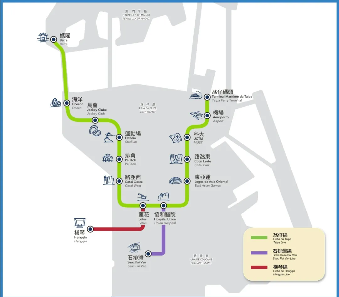 澳门轻轨路线图