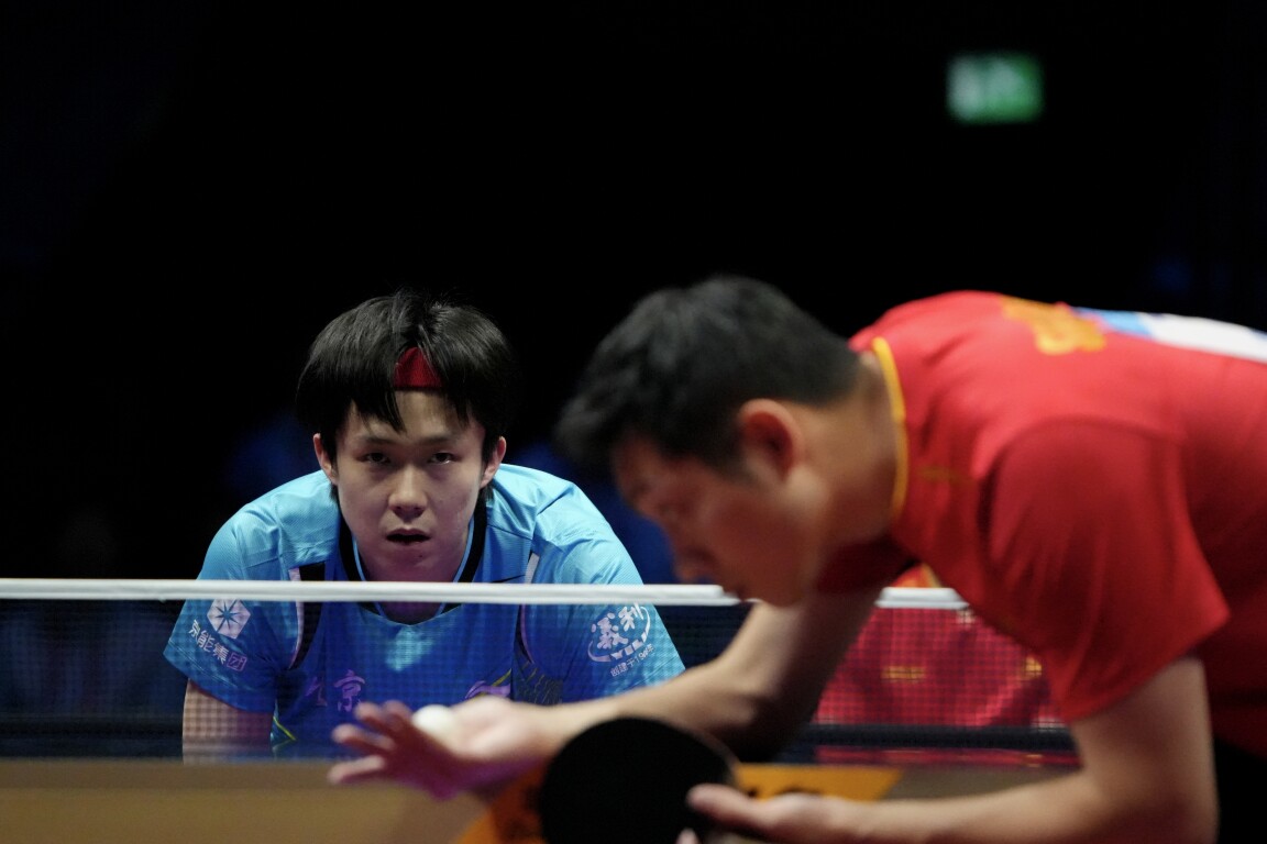 北京队王楚钦对阵上海队许昕