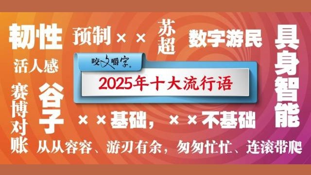 从十大流行语中回味“不基础的”2025年