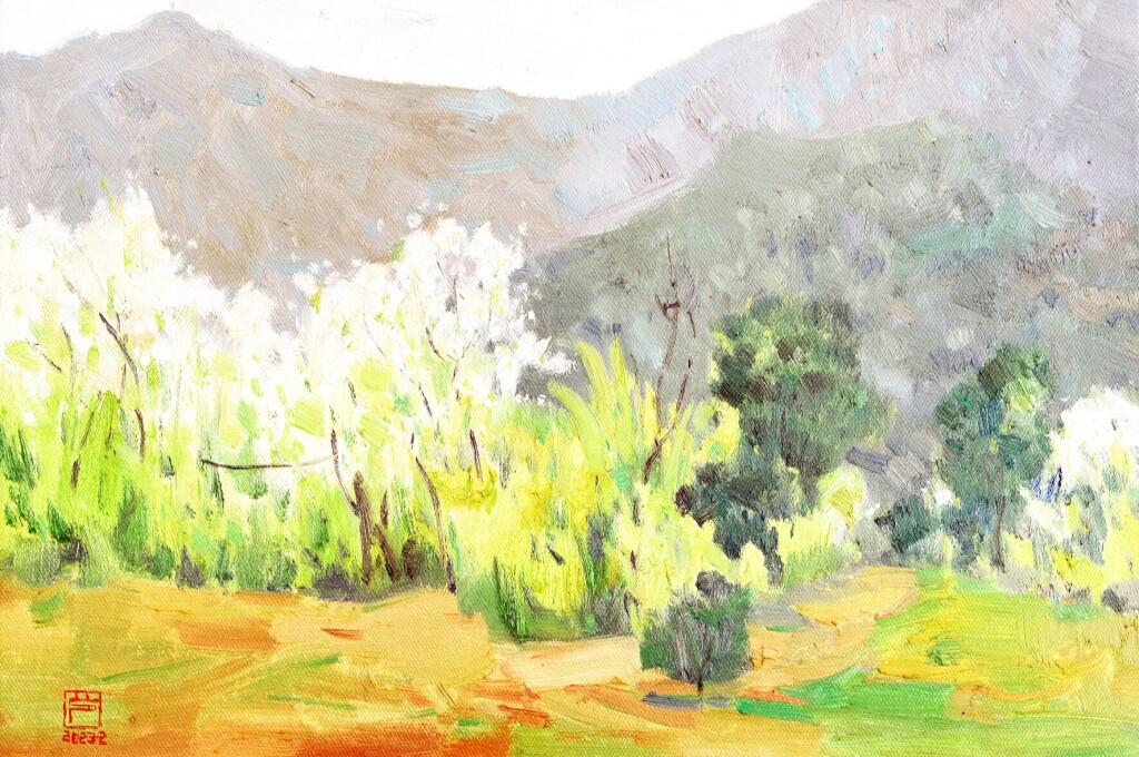 三江之韵丨金山梨花（油画）