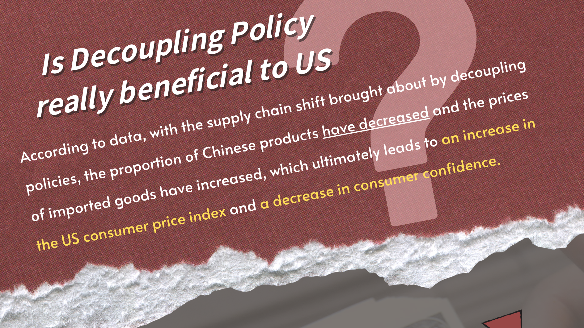 Is decoupling policy really beneficial to US?