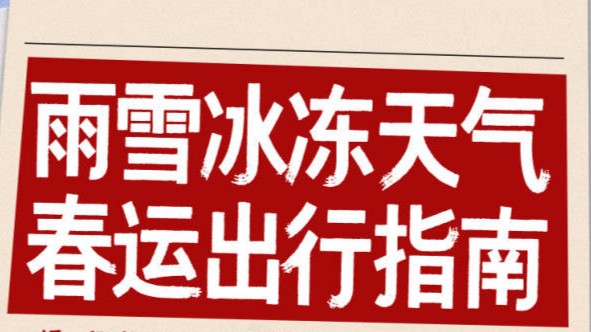 超实用！这份雨雪冰冻天气春运出行指南请收好