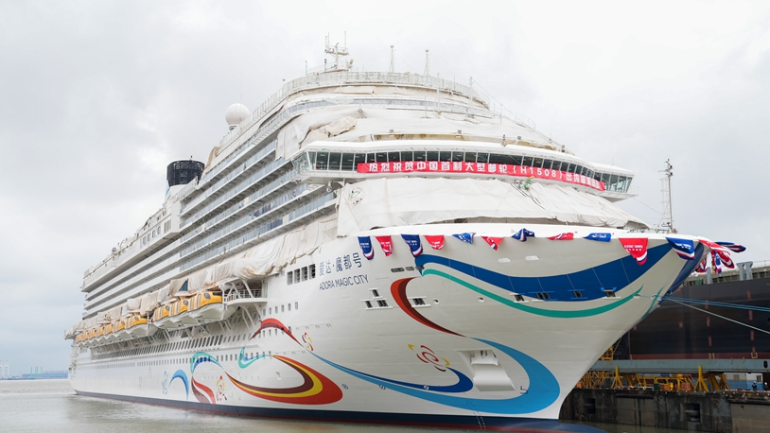 China's first home-grown cruise ship undocked in Shanghai