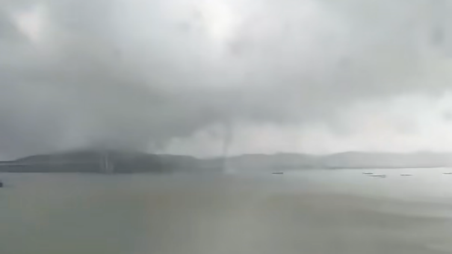 A waterspout occurs in Guangzhou’s Nansha when Typhoon Wutip makes landfall