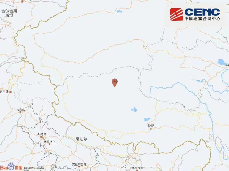 西藏那曲市尼玛县发生6月1日晚发生两次3级以上地震