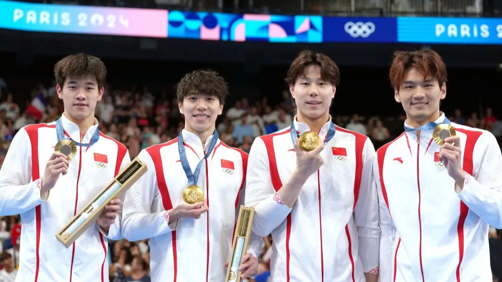 China wins men's 4x100m medley relay gold at Paris Games