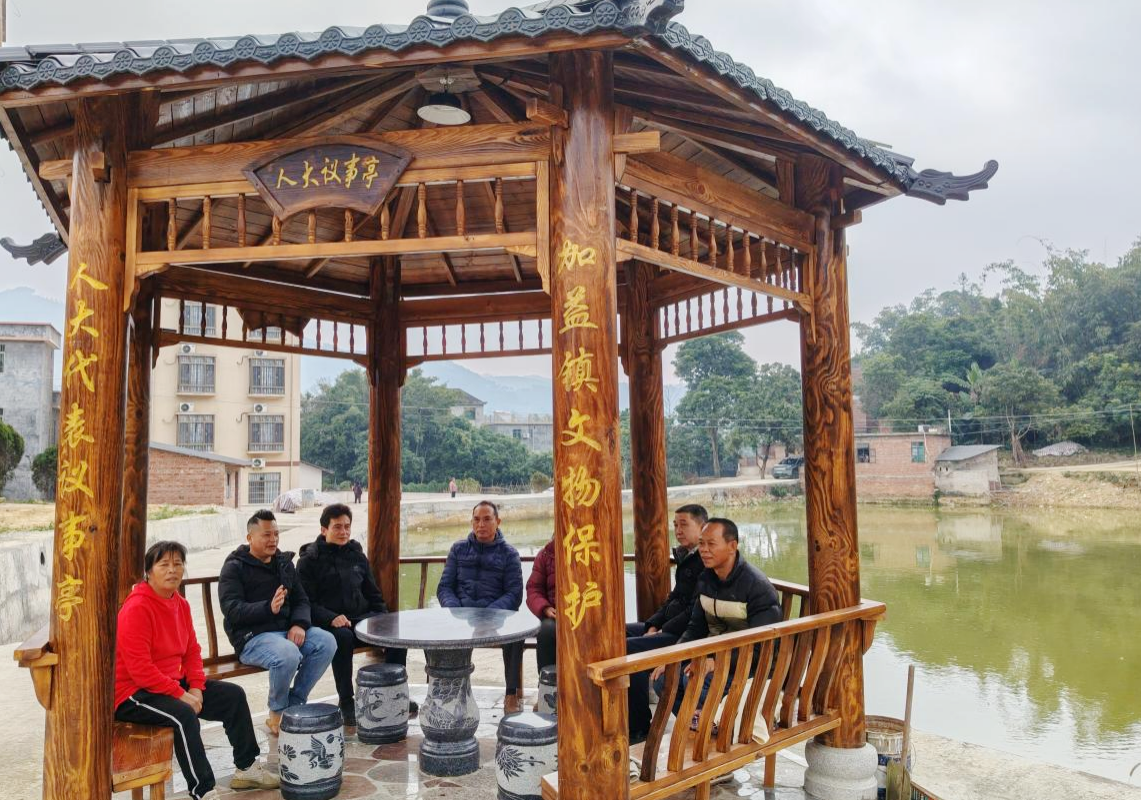 云浮罗定加益镇排阜村人大议事亭成基层治理新平台