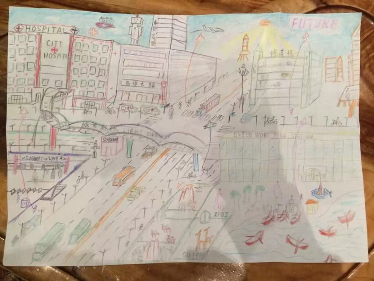 刘育嘉小时候画的理想城市