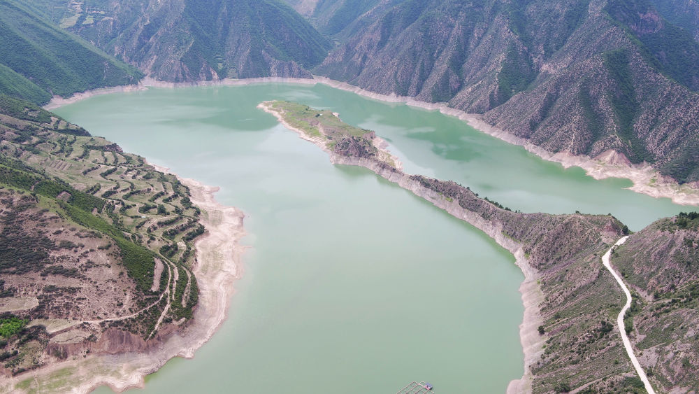 引洮供水工程取水口洮河九甸峡水库。（王克贤 摄）