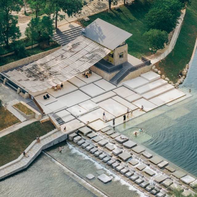 风吹水上鳞。 图源：环两山建筑艺术计划（朱雨蒙 摄）