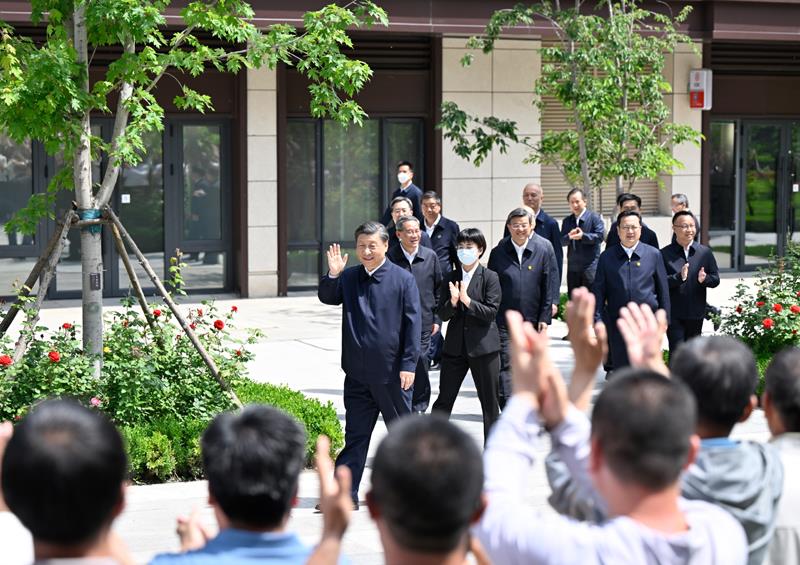 2023年5月10日，习近平总书记在河北雄安新区考察。