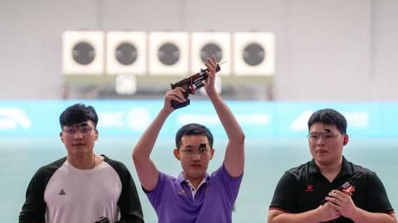 苏连博凡摘金！十五运会男子25米手枪速射金牌出炉