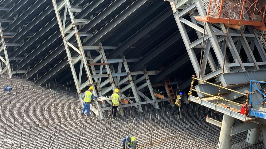 Work on Pearl River double-deck bridge progressing smoothly