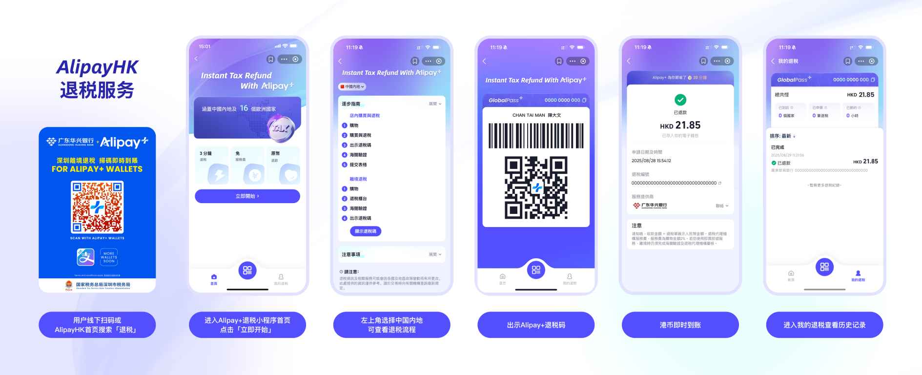 港版支付宝AlipayHK退税服务流程