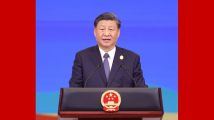 习近平和彭丽媛为出席第三届“一带一路”国际合作高峰论坛的国际贵宾举行欢迎宴会 习近平和彭丽媛为出席第三届“一带一路”国际合作高峰论坛的国际贵宾举行欢迎宴会
