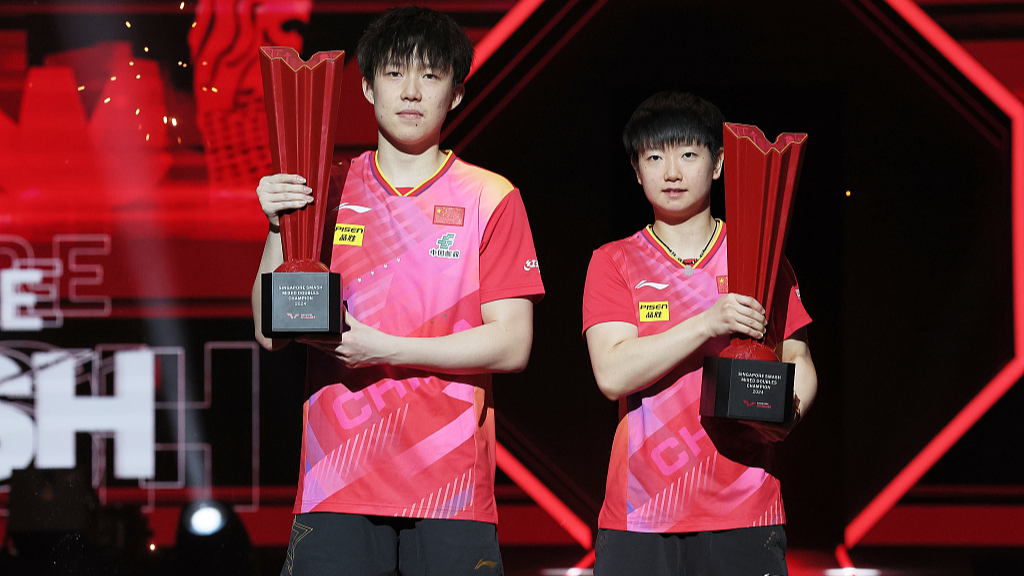 China's Wang Chuqin, Sun Yingsha achieve three-peat in mixed doubles at ...