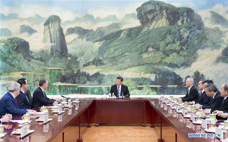 Xi meets with trade negotiators