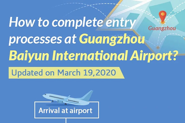 How to complete entry process at Guangzhou Baiyun Airport (updated on March 19th)