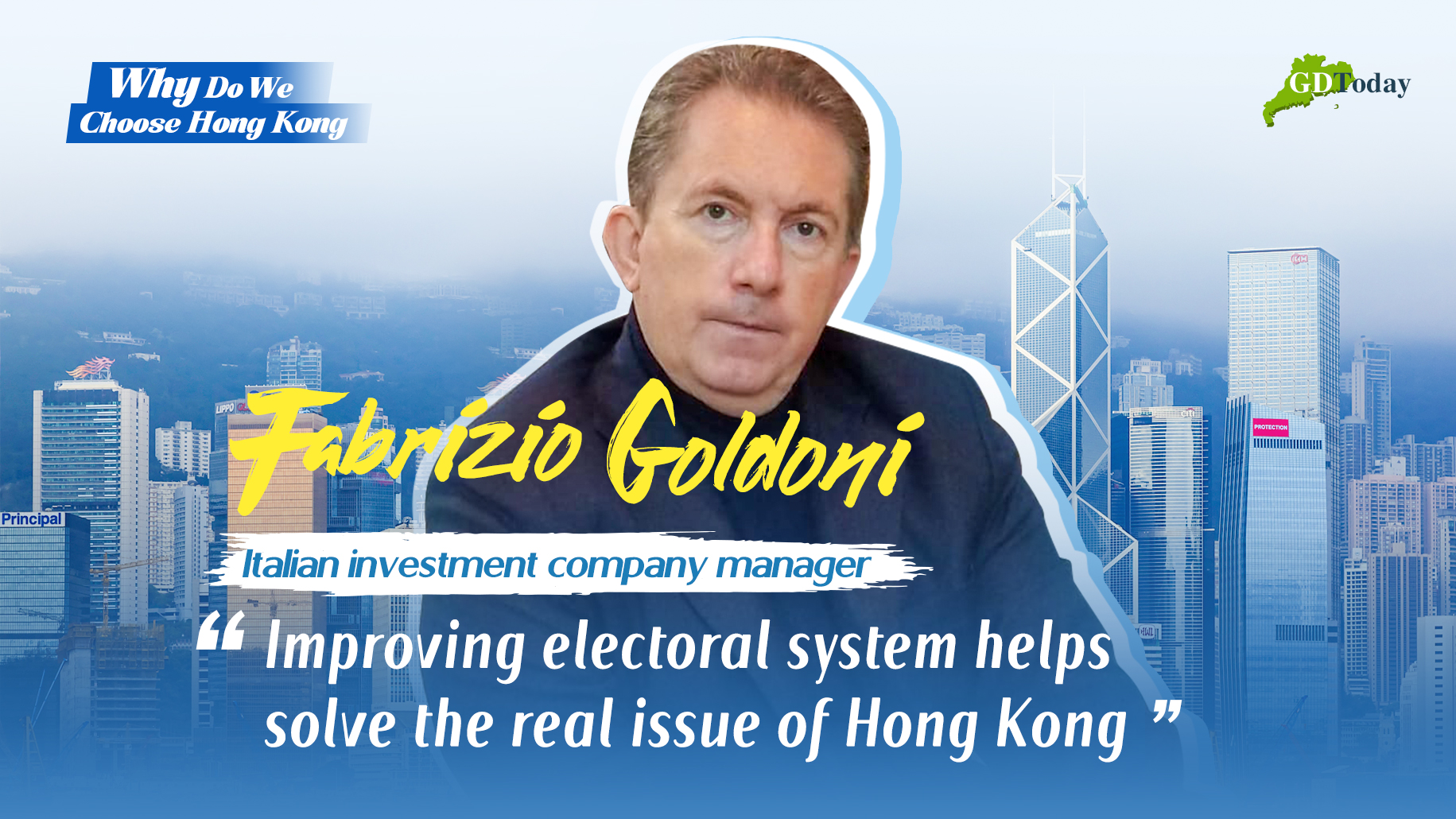 Improving electoral system helps solve the real issue of Hong Kong: Fabrizio Goldoni