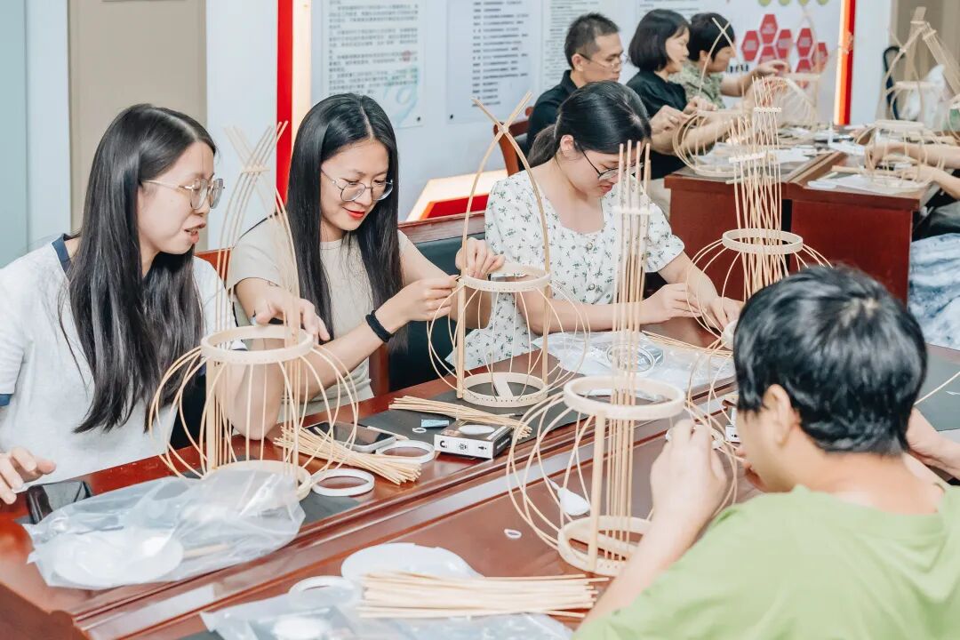 竹编手作课堂。