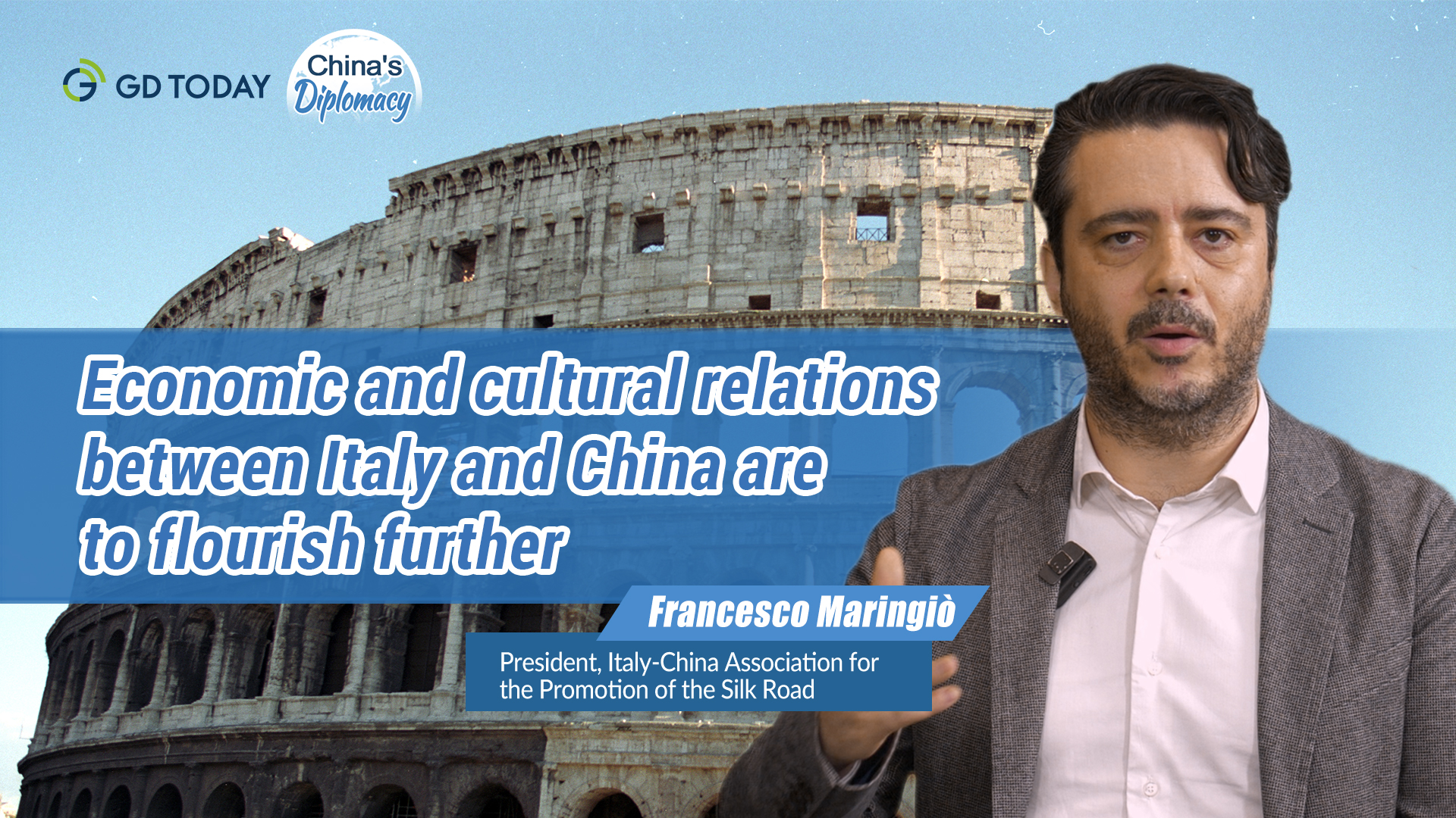 ​Italian Expert: Economic and cultural relations between Italy and China to flourish further