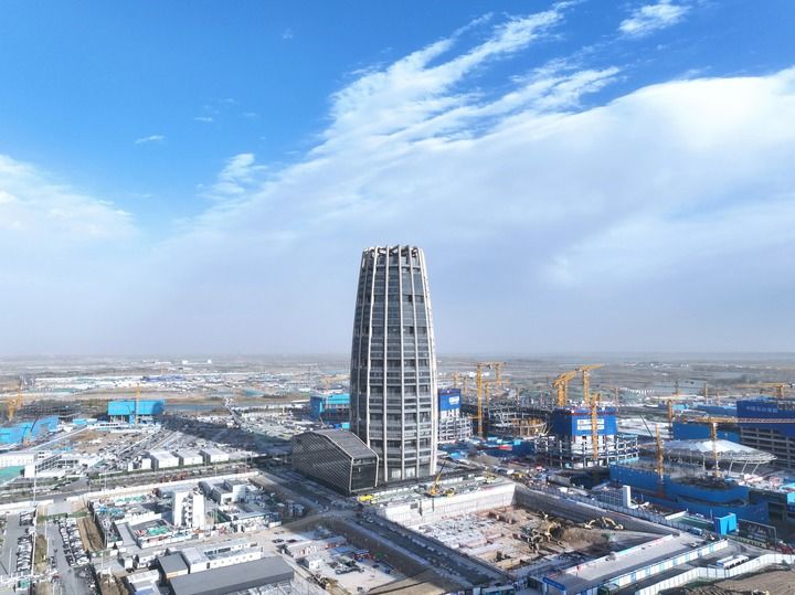 雄安新区启动区（2025年4月1日摄，无人机照片）。新华社记者 邢广利 摄