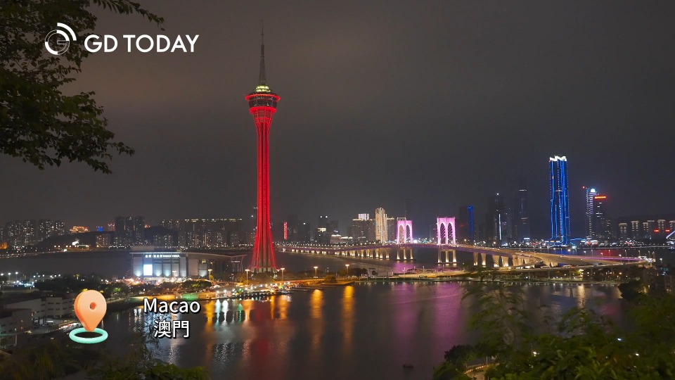 Multiple regions in Guangdong, Hong Kong and Macao light up to celebrate the one-year countdown to the 15th National Games