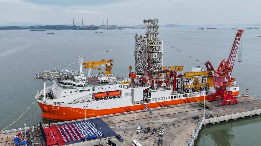 China's first deep-ocean drilling vessel enters service