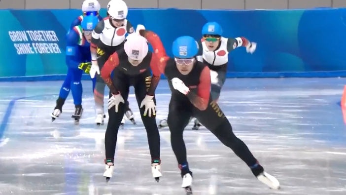 冬青奥会第五金！中国队获得速度滑冰混合接力冠军